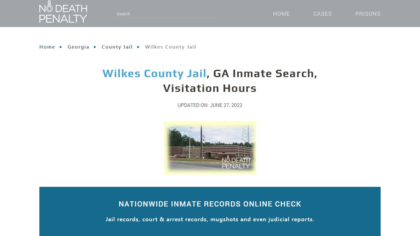 Wilkes County Jail, GA Inmate Search, Visitation Hours